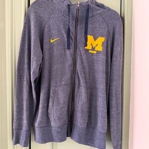 Nike Blue and Yellow Women's Hoodie